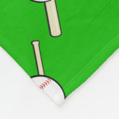 Baseball - Balls & Bats Seamless Pattern  フリースブランケット (角)