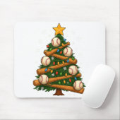 Baseball Bat Christmas Tree Lights Holiday Design  マウスパッド (マウス)