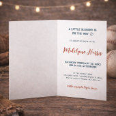 Baseball Bear Boy Little Slugger  Baby Shower 招待状