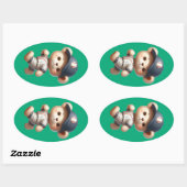 Baseball Bears 1 楕円形シール (シート)