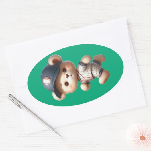 Baseball Bears 1 Oval Sticker 楕円形シール (封筒)