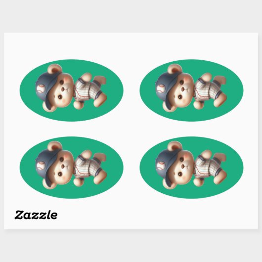 Baseball Bears 1 Oval Sticker 楕円形シール (シート)