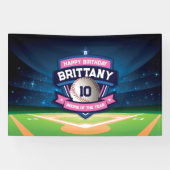 Baseball Birthday banner backdrop 横断幕 (横)