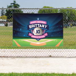 Baseball Birthday banner backdrop 横断幕