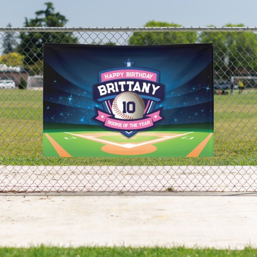 Baseball Birthday banner backdrop 横断幕 (インサイチュ)