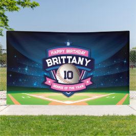 Baseball Birthday banner backdrop 横断幕