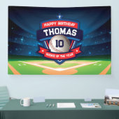 Baseball Birthday banner backdrop  横断幕 (トレードショー)
