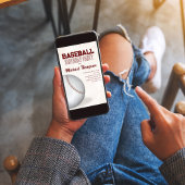 Baseball Birthday Boy Cute Custom 招待状