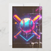 baseball birthday invitation セーブザデート (裏面)