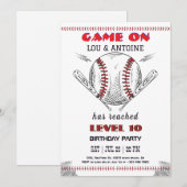 Baseball Birthday Invitation 招待状 (正面/裏面)