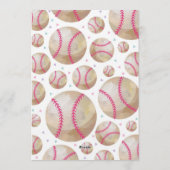 Baseball Birthday Party 招待状 (裏面)