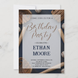Baseball Birthday Party for Adults 招待状