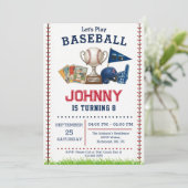 Baseball Birthday Party Invitation 招待状 (スタンド正面)