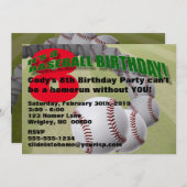 Baseball Birthday! PARTY INVITATION 招待状 (正面/裏面)