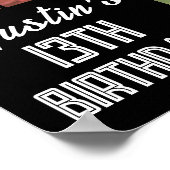 Baseball Birthday Party Welcome Poster | Editable  ポスター (角)