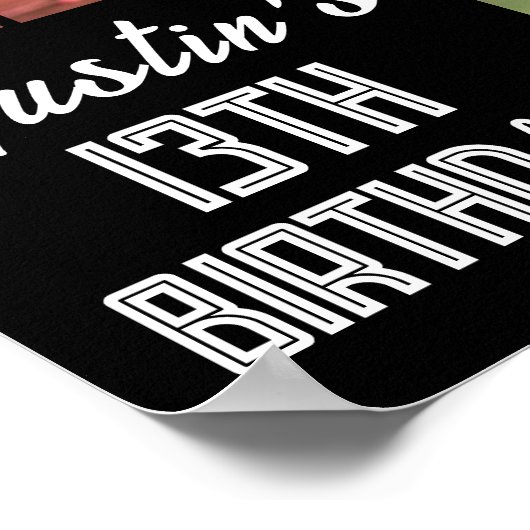 Baseball Birthday Party Welcome Poster | Editable  ポスター (角)