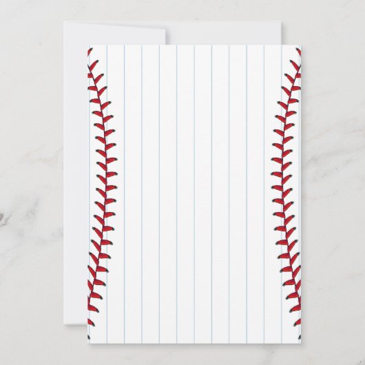 Baseball Boy Birthday Party Invitation 招待状 (裏面)