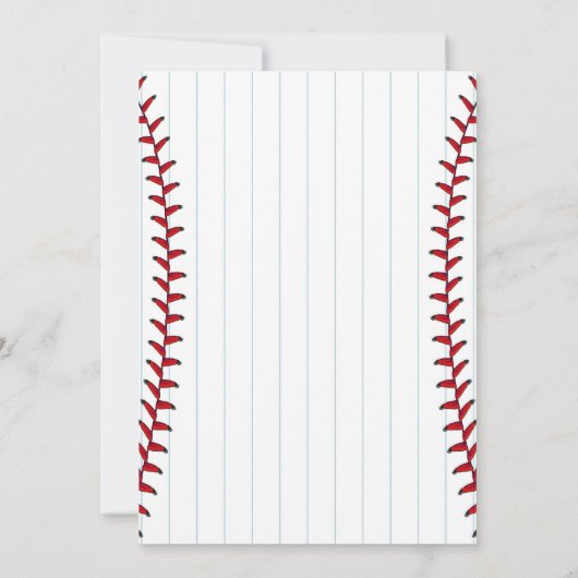 Baseball Boy Birthday Party Invitation 招待状 (裏面)