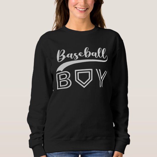 Baseball Boys Kids  Sport Fan Baseball Boy スウェットシャツ (正面)