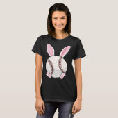 Baseball Bunny Ears Eggs Costume Easter Day Boys M Tシャツ (正面フル)