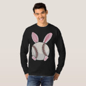 Baseball Bunny Ears Eggs Costume Easter Day Boys M Tシャツ (正面フル)