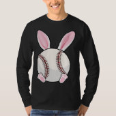 Baseball Bunny Ears Eggs Costume Easter Day Boys M Tシャツ (正面)