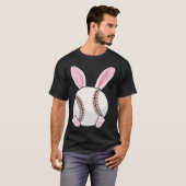 Baseball Bunny Ears Eggs Costume Easter Day Boys M Tシャツ (正面フル)