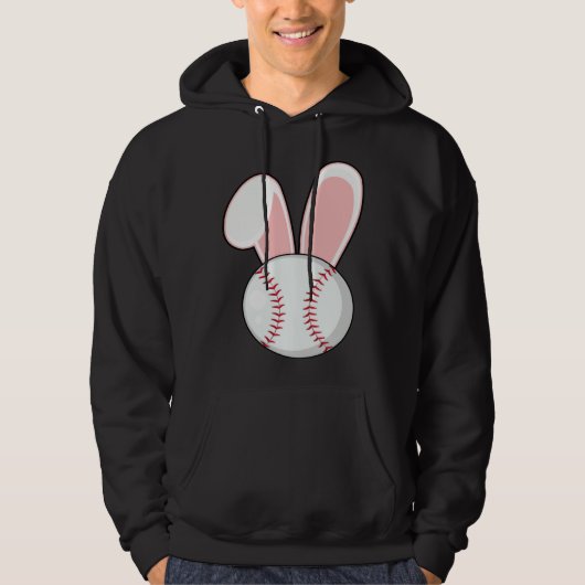 Baseball Bunny Easter Kids Boys Toddler パーカ (正面)