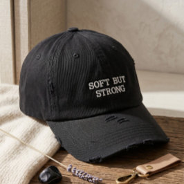 Baseball Cap | エレガントなアースカラーのタイポグラフィ 刺繍入りキャップ