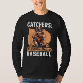 Baseball Catcher Baseball Player Baseball Team Spo Tシャツ (正面)