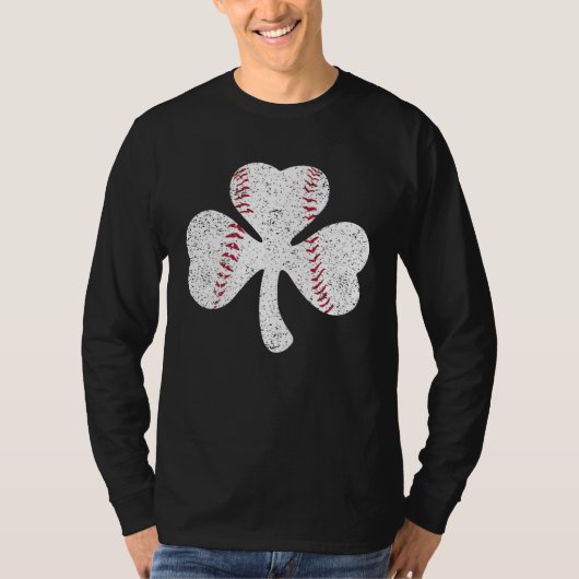 Baseball Catcher Pitcher Shamrock  St Patricku2019 Tシャツ (正面)