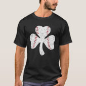Baseball Catcher Pitcher Shamrock  St Patricku2019 Tシャツ (正面)