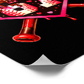 Baseball Chocolate Drip 67 Valentine Love Matching ポスター (角)