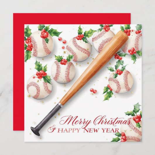 Baseball Christmas  シーズンカード (正面/裏面)