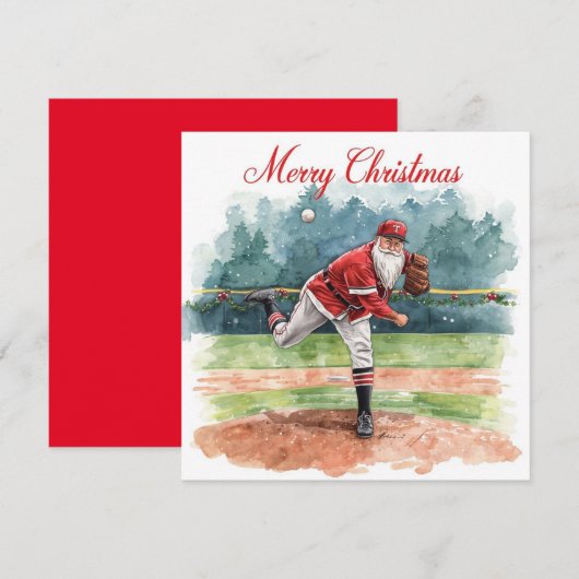 Baseball Christmas  シーズンカード (正面/裏面)