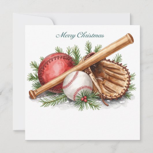 Baseball Christmas  シーズンカード (正面)