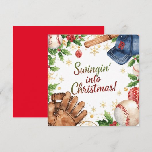Baseball Christmas  シーズンカード (正面/裏面)