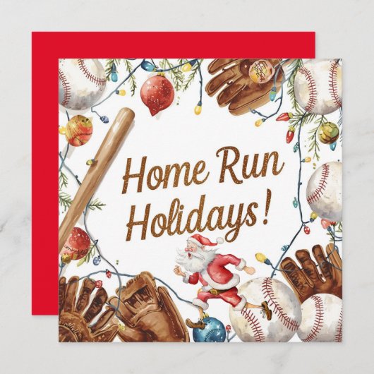 Baseball Christmas シーズンカード (正面/裏面)