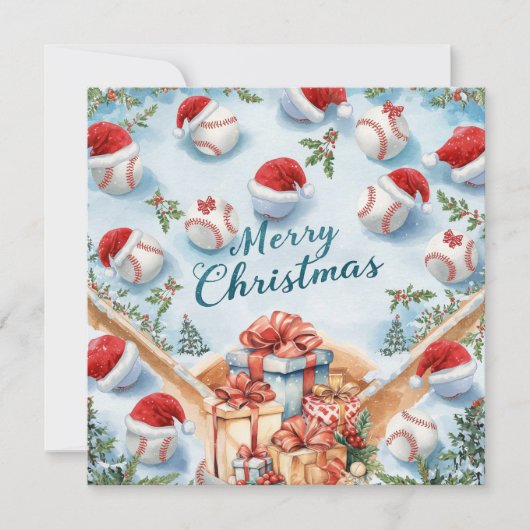 Baseball Christmas  シーズンカード (正面)