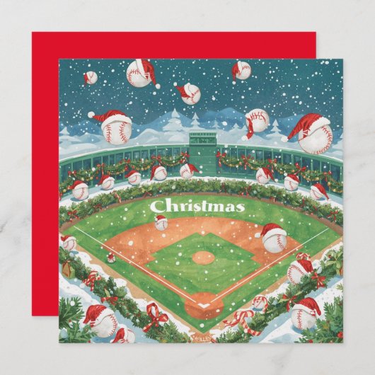 Baseball Christmas  シーズンカード (正面/裏面)