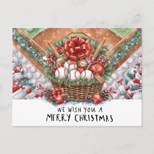 Baseball Christmas  シーズンポストカード (正面)