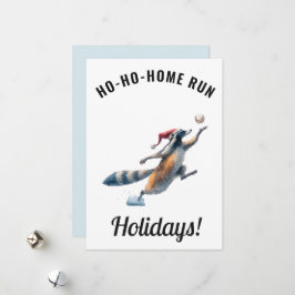 Baseball Christmas Card – Raccoon “Ho-Ho-Home Run” シーズンカード
