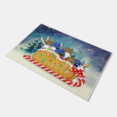 Baseball Christmas Doormat, Lovely Christmas Gift ドアマット (アングル)