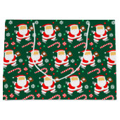 Baseball Christmas Holiday ラージペーパーバッグ (正面)