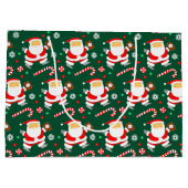 Baseball Christmas Holiday ラージペーパーバッグ (裏面)