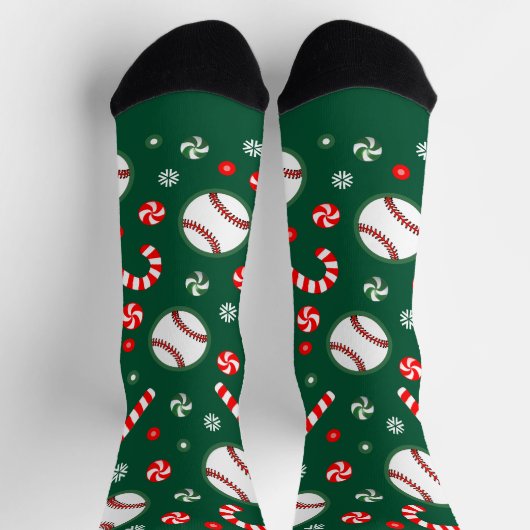 Baseball Christmas Holiday Gifts ソックス (上部)