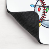 Baseball Christmas Lights Santa Christmas Baseball マウスパッド (コーナー)