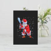 Baseball Christmas Shirt Men Boys Softball Santa C 招待状 (スタンド正面)