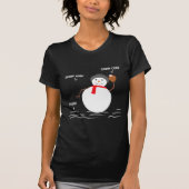 Baseball Christmas Snowman Snow Cone Catch Design  Tシャツ (正面)