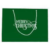 Baseball Christmas themed for Cat Lovers  ラージペーパーバッグ (裏面)